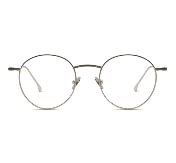 Dean Slim Optical / White Gold Metal & Blue - Light Lens - Shade Files